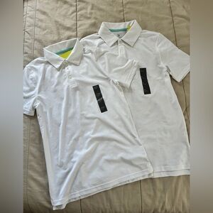 All in Motion White Kids Polo Shirts